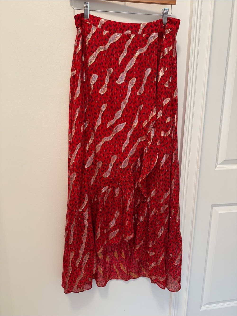 ba&sh Red Maxi Skirt